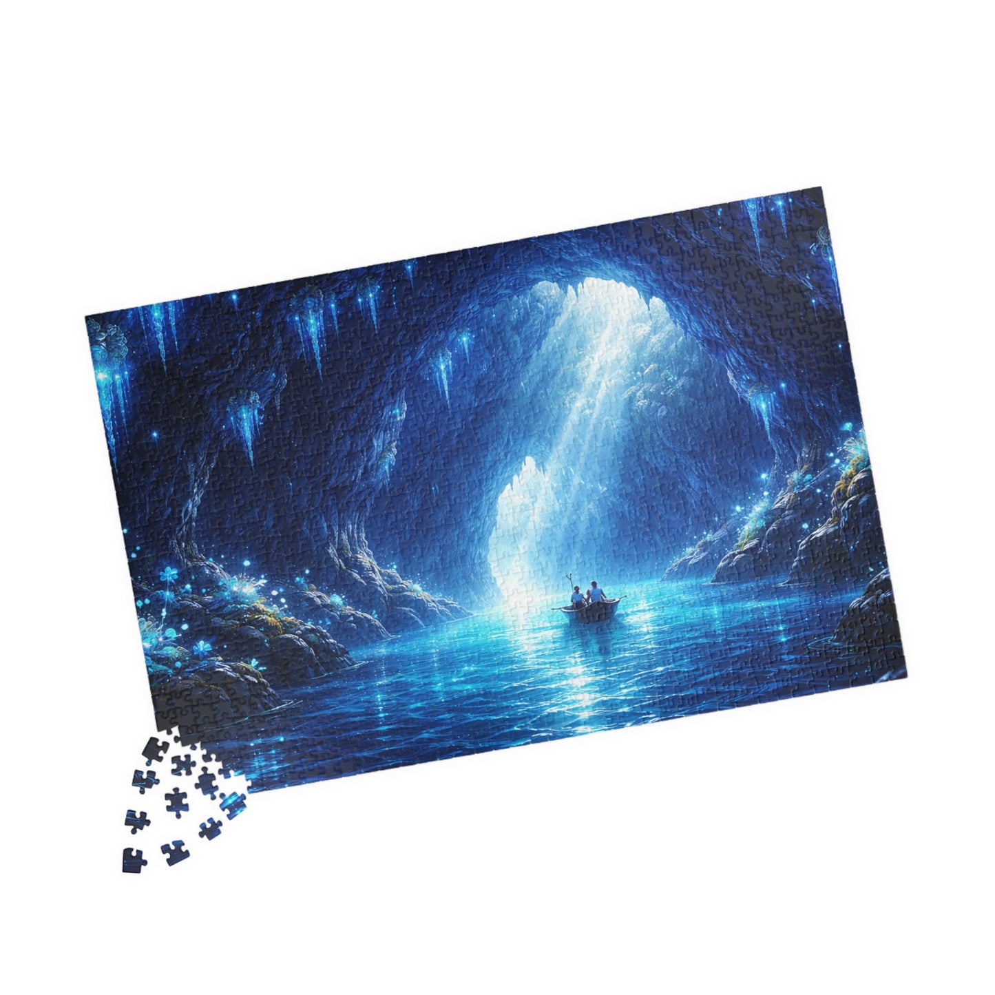 Blue Grotto of Light | Fantasy Cave & Starlit Water Jigsaw Puzzle
