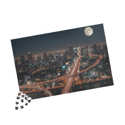 City Night Skyline Puzzle 252-piece | Moonlit Urban Jigsaw