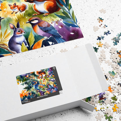 Woodland Animals Puzzle 520-piece | Squirrel, Deer, Birds Nature Scene