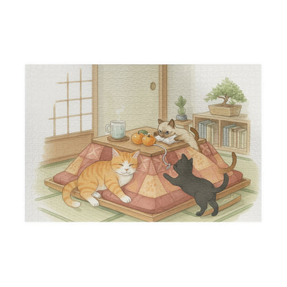Cozy Kotatsu Cats Puzzle 520-Piece