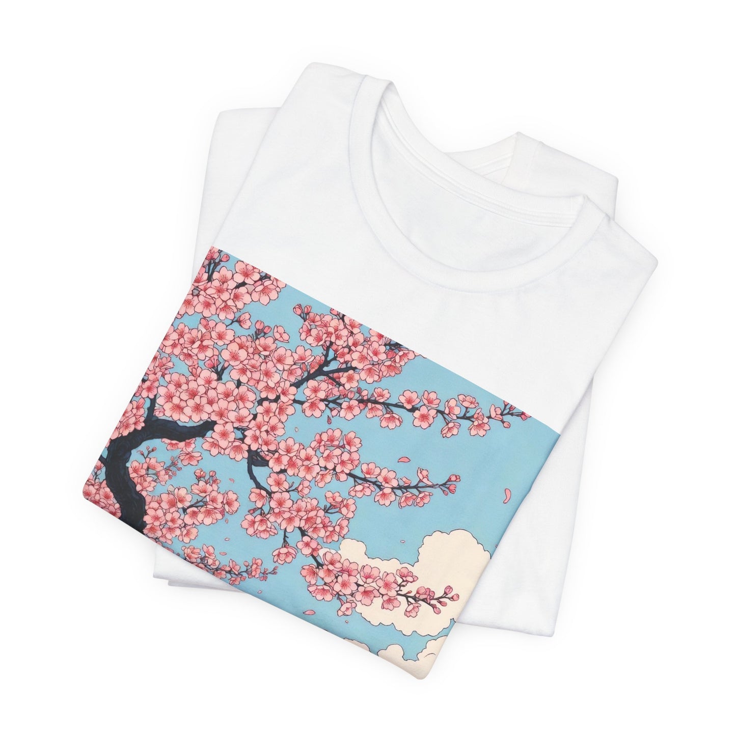 Sakura Cherry Blossom and Mount Fuji T-Shirt | Japanese Landscape Tee