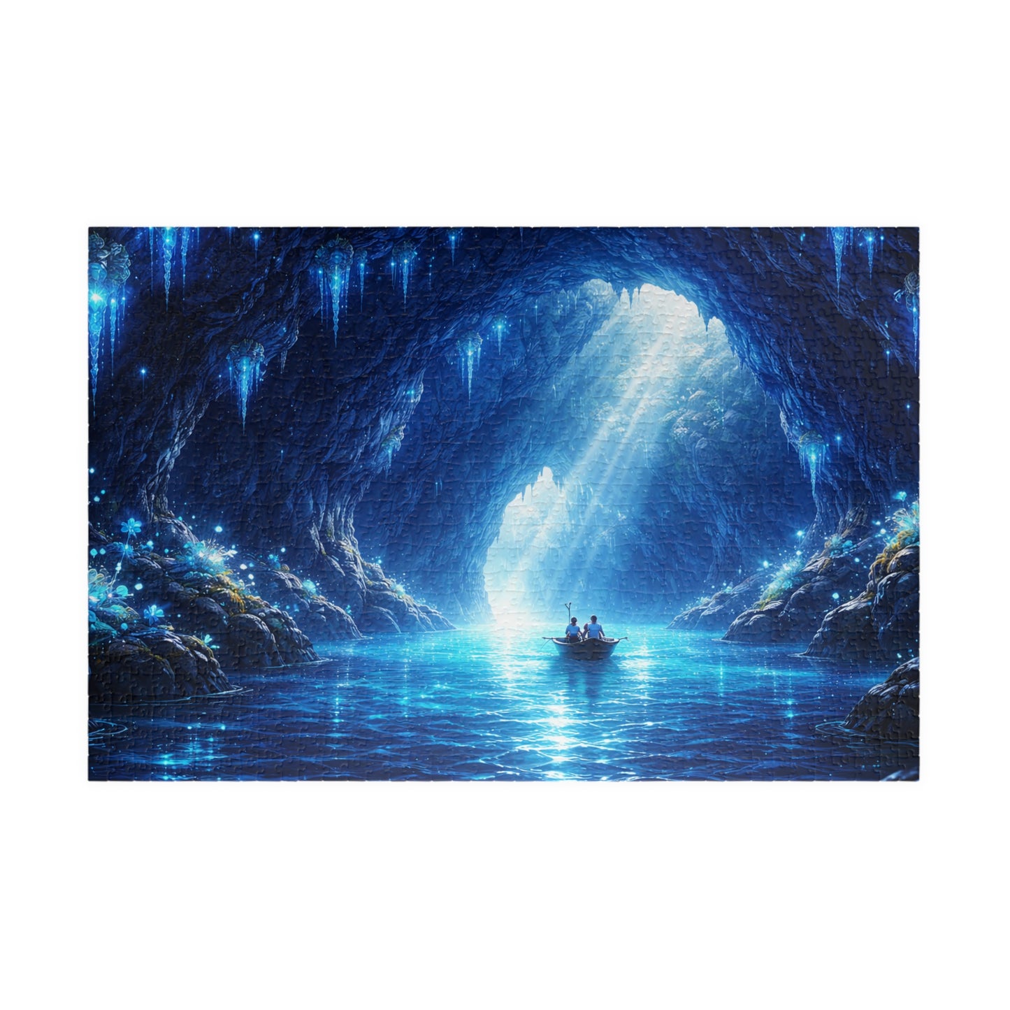 Blue Grotto of Light | Fantasy Cave & Starlit Water Jigsaw Puzzle