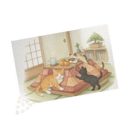 Cozy Kotatsu Cats Puzzle 520-Piece