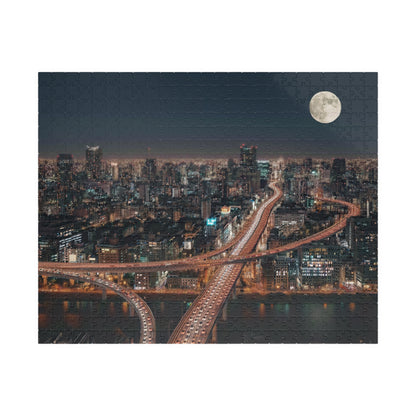 City Night Skyline Puzzle 252-piece | Moonlit Urban Jigsaw