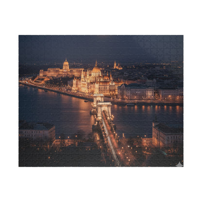 Night Cityscape Puzzle | Budapest Chain Bridge at Night 110 1014 Piece Options