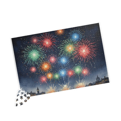 Fireworks Over City Night Puzzle | 1014 Piece Jigsaw