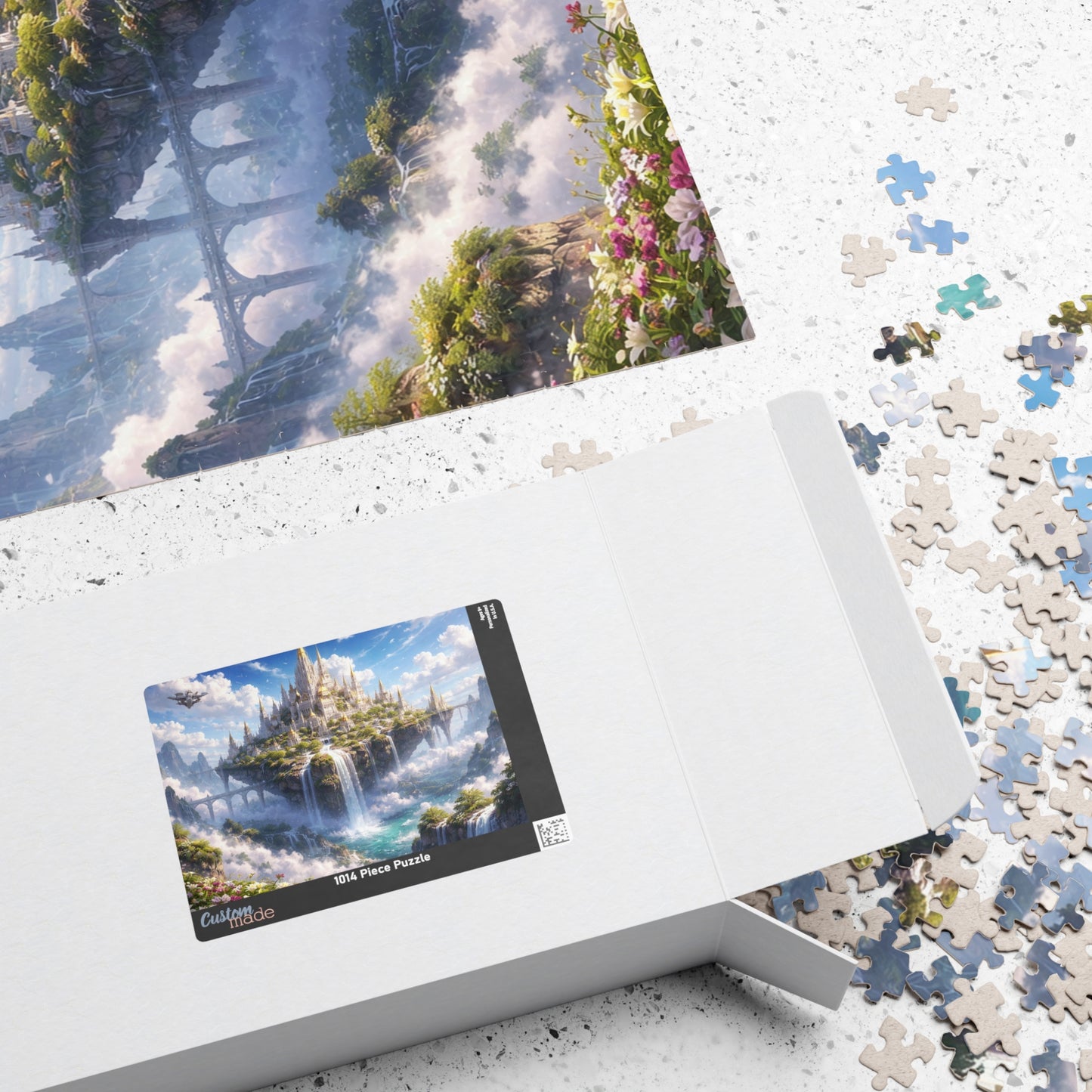 Floating Castle Waterfall Fantasy Jigsaw Puzzle (252-1014 pcs)