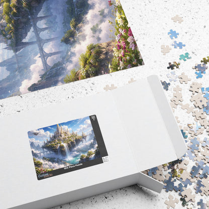 Floating Castle Waterfall Fantasy Jigsaw Puzzle (252-1014 pcs)