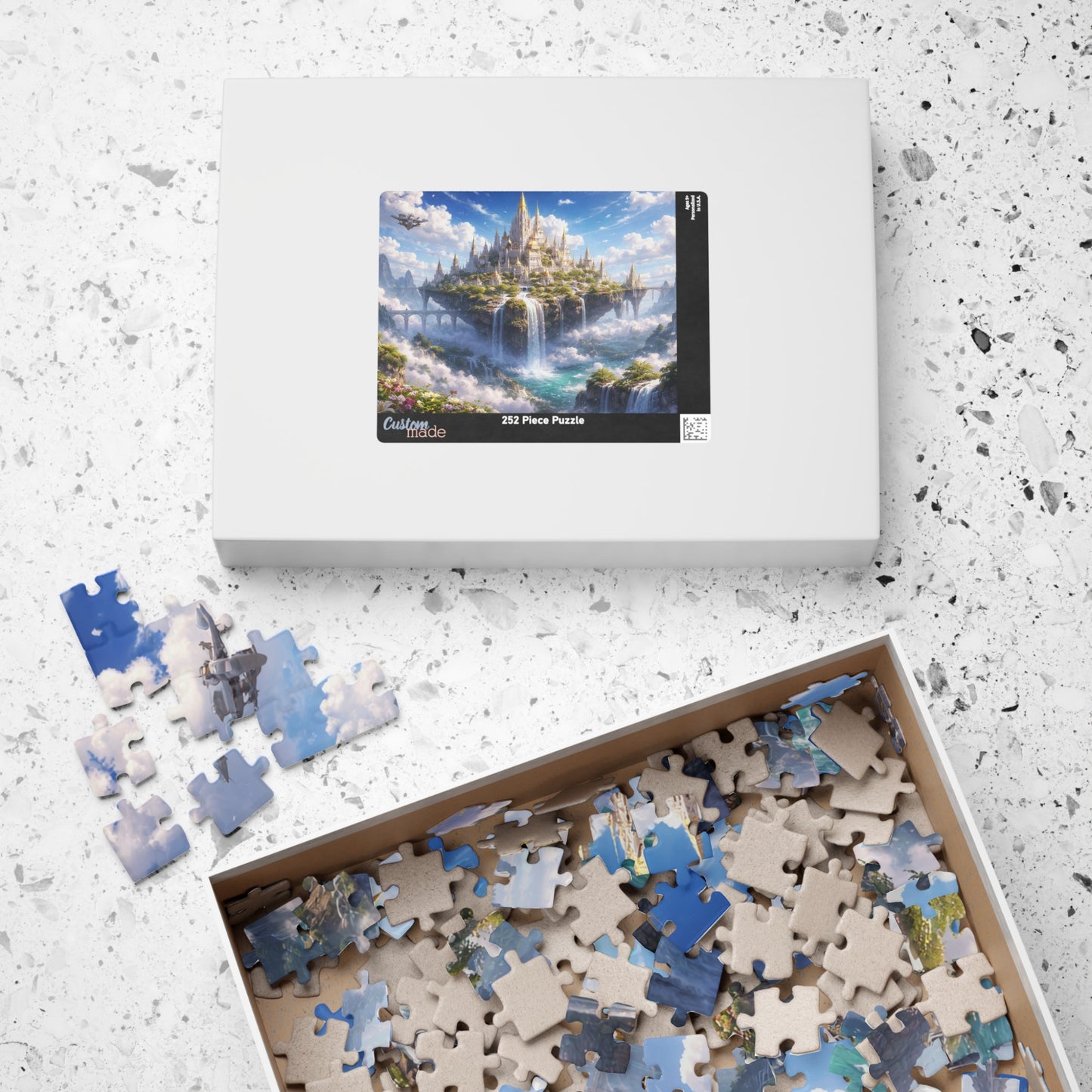 Floating Castle Waterfall Fantasy Jigsaw Puzzle (252-1014 pcs)