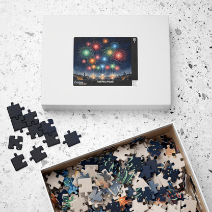 Fireworks Over City Night Puzzle | 1014 Piece Jigsaw