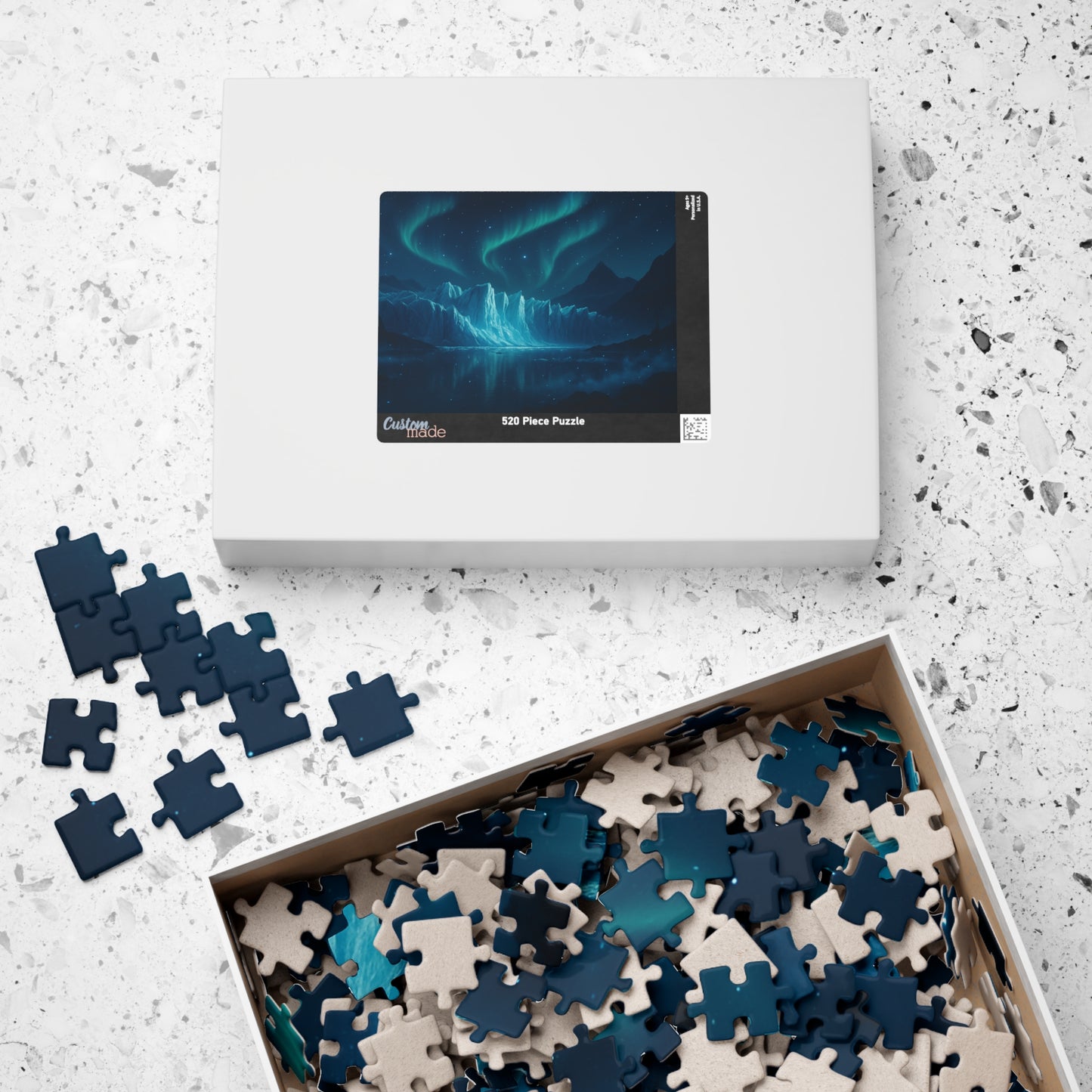 Northern Lights Iceberg Puzzle | Scenic Aurora Jigsaw