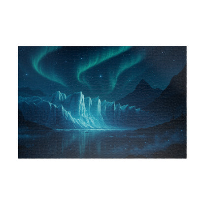 Northern Lights Iceberg Puzzle | Scenic Aurora Jigsaw