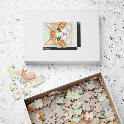 Green-Eyed Ginger Cat Puzzle | 520- or 1014-Piece Jigsaw