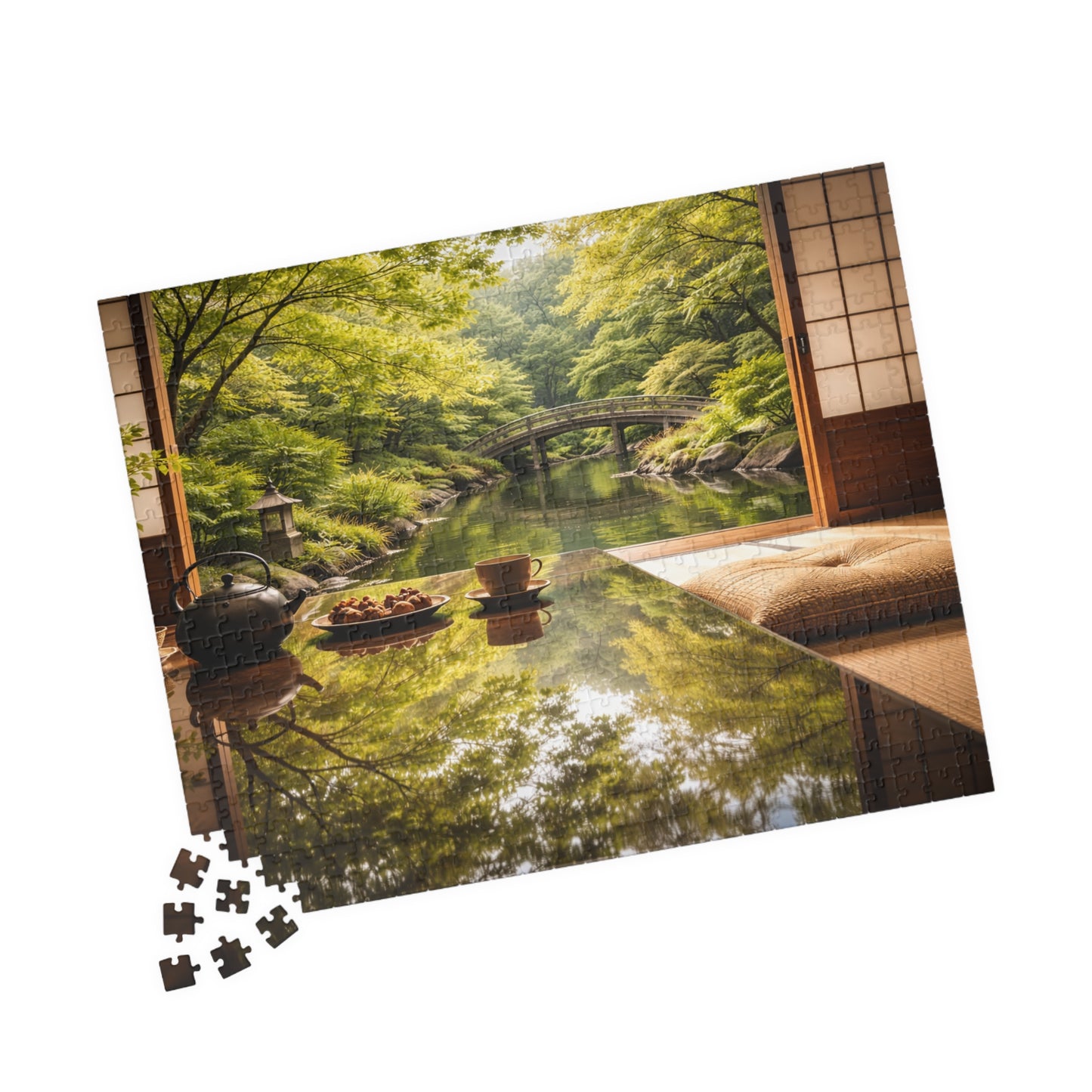 Japanese Garden Tea Room Puzzle | Scenic Landscape Jigsaw 520-1014 pcs