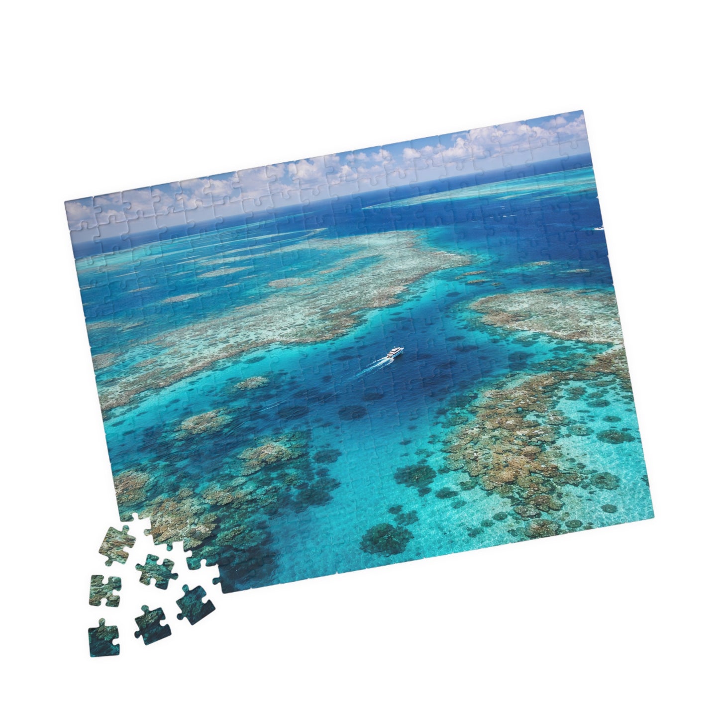 Aerial Great Barrier Reef Ocean Photo Puzzle