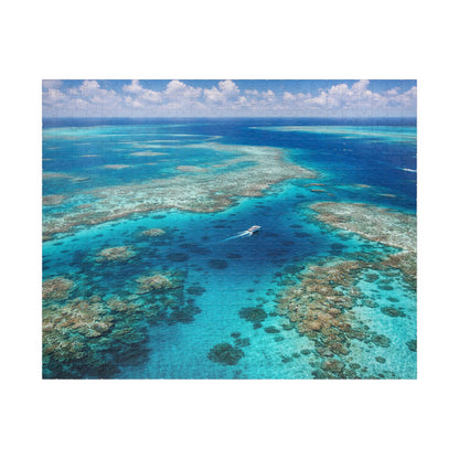 Aerial Great Barrier Reef Ocean Photo Puzzle